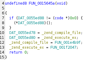 Hook installation that replaces zend_compile_file and zend_execute_ex
